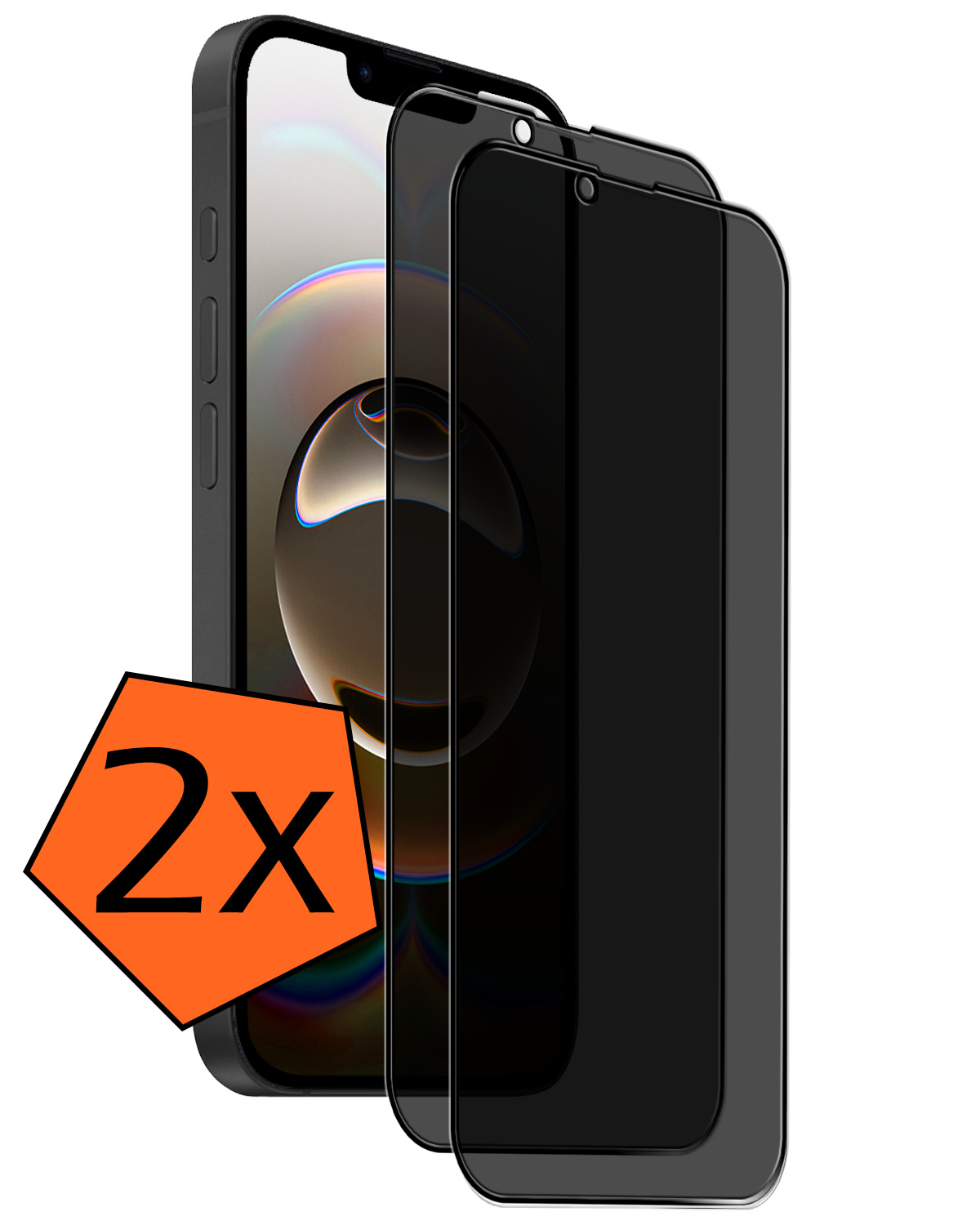 Nomfy Nomfy iPhone 16E Screenprotector Glas Privacy - 2 PACK