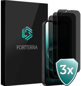 Forterra Forterra iPhone 16E Screenprotector Glas Privacy - 3 PACK