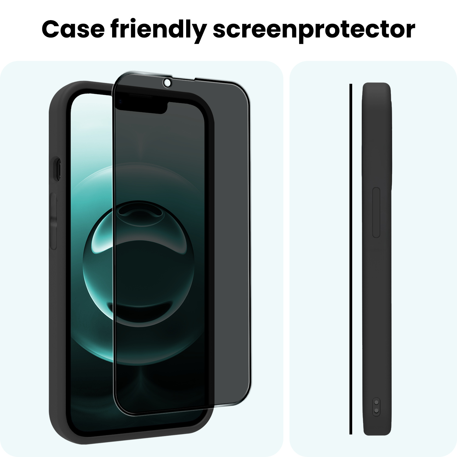 Forterra Forterra iPhone 16E Screenprotector Glas Privacy - 3 PACK
