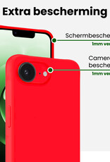 BASEY. BASEY. iPhone 16E Hoesje Siliconen - Rood