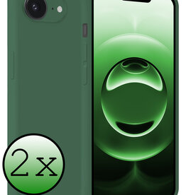 BASEY. BASEY. iPhone 16E Hoesje Siliconen - Donkergroen - 2 PACK