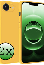 BASEY. BASEY. iPhone 16E Hoesje Siliconen - Geel - 2 PACK