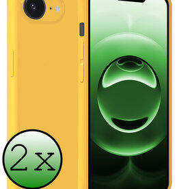 BASEY. BASEY. iPhone 16E Hoesje Siliconen - Geel - 2 PACK