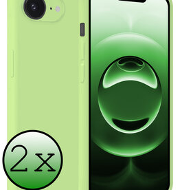 BASEY. BASEY. iPhone 16E Hoesje Siliconen - Groen - 2 PACK