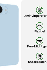 BASEY. BASEY. iPhone 16E Hoesje Siliconen - Lichtblauw - 2 PACK