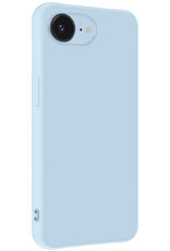 BASEY. BASEY. iPhone 16E Hoesje Siliconen - Lichtblauw - 2 PACK