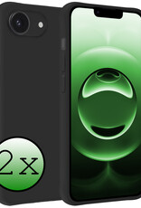 BASEY. BASEY. iPhone 16E Hoesje Siliconen - Zwart - 2 PACK