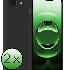BASEY. BASEY. iPhone 16E Hoesje Siliconen - Zwart - 2 PACK