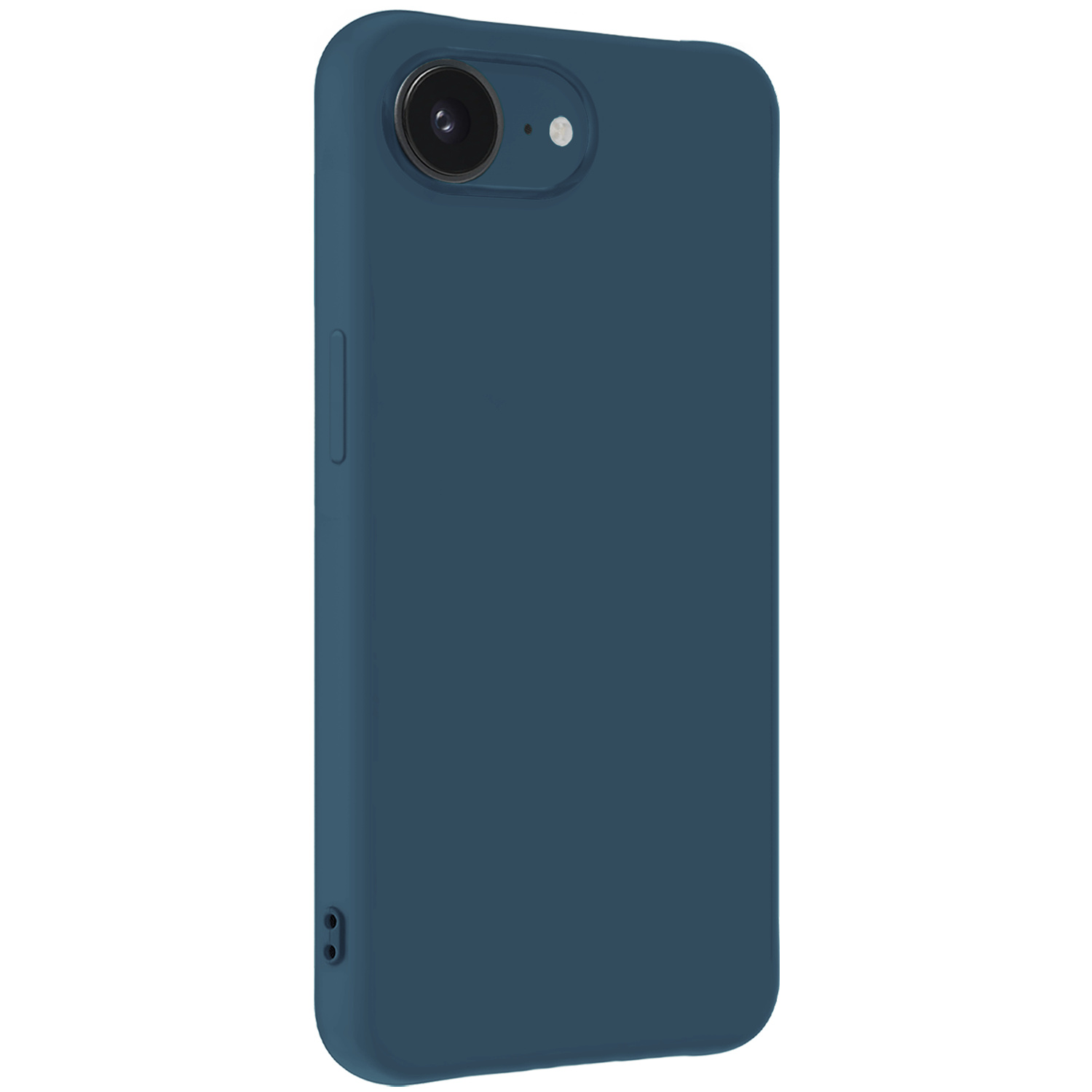BASEY. BASEY. iPhone 16E Hoesje Siliconen Met Screenprotector Met Dichte Notch - Donkerblauw