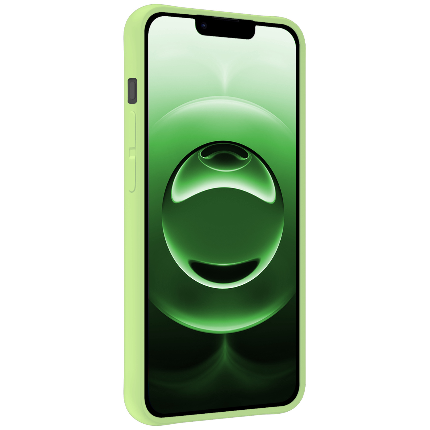 BASEY. BASEY. iPhone 16E Hoesje Siliconen Met Screenprotector Met Dichte Notch - Groen