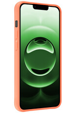 BASEY. BASEY. iPhone 16E Hoesje Siliconen Met Screenprotector Met Dichte Notch - Perzik