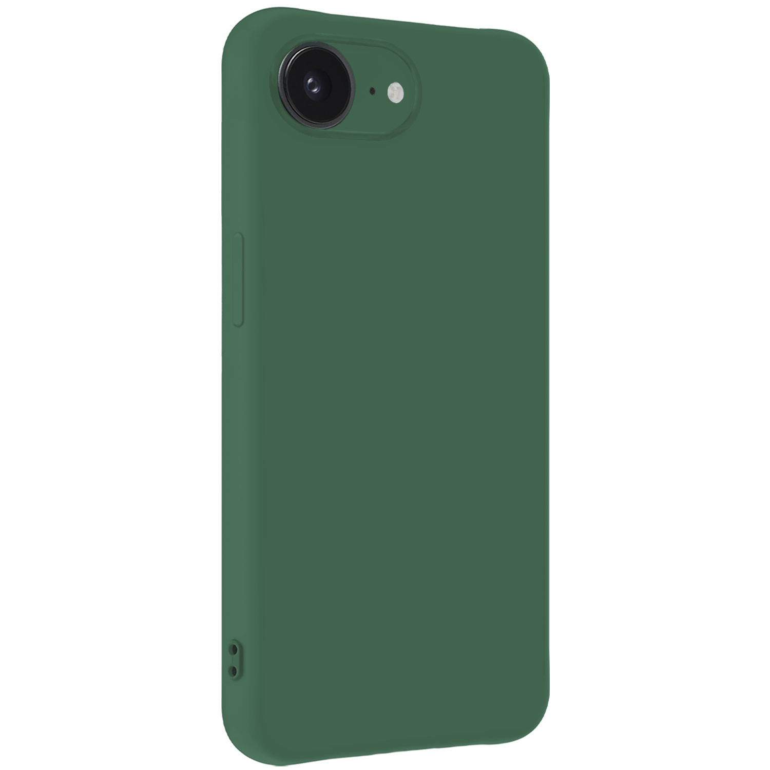 BASEY. BASEY. iPhone 16E Hoesje Siliconen Met 2x Screenprotector Met Dichte Notch - Donkergroen