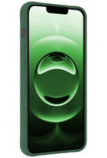 BASEY. BASEY. iPhone 16E Hoesje Siliconen Met 2x Screenprotector Met Dichte Notch - Donkergroen