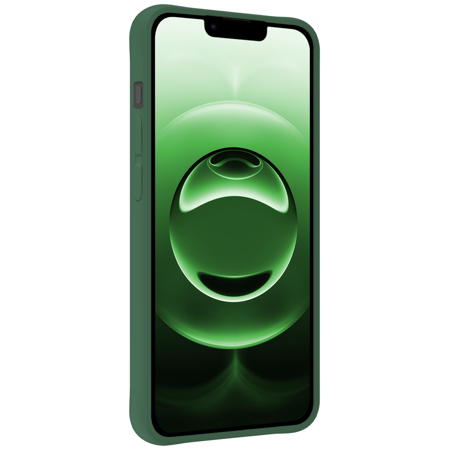 BASEY. BASEY. iPhone 16E Hoesje Siliconen Met 2x Screenprotector Met Dichte Notch - Donkergroen