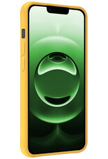 BASEY. BASEY. iPhone 16E Hoesje Siliconen Met 2x Screenprotector Met Dichte Notch - Geel