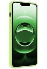 BASEY. BASEY. iPhone 16E Hoesje Siliconen Met 2x Screenprotector Met Dichte Notch - Groen