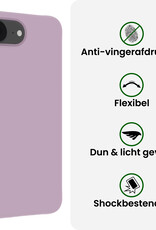 BASEY. BASEY. iPhone 16E Hoesje Siliconen Met 2x Screenprotector Met Dichte Notch - Lila