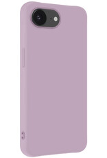 BASEY. BASEY. iPhone 16E Hoesje Siliconen Met 2x Screenprotector Met Dichte Notch - Lila