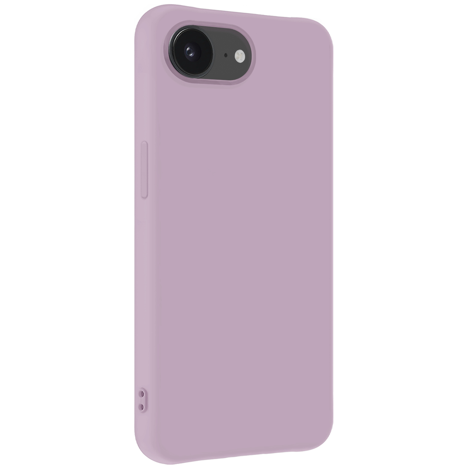 BASEY. BASEY. iPhone 16E Hoesje Siliconen Met 2x Screenprotector Met Dichte Notch - Lila