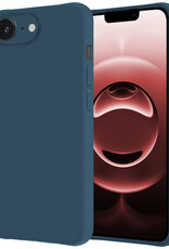 NoXx NoXx iPhone 16E Hoesje Siliconen - Donkerblauw