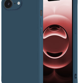 NoXx NoXx iPhone 16E Hoesje Siliconen - Donkerblauw