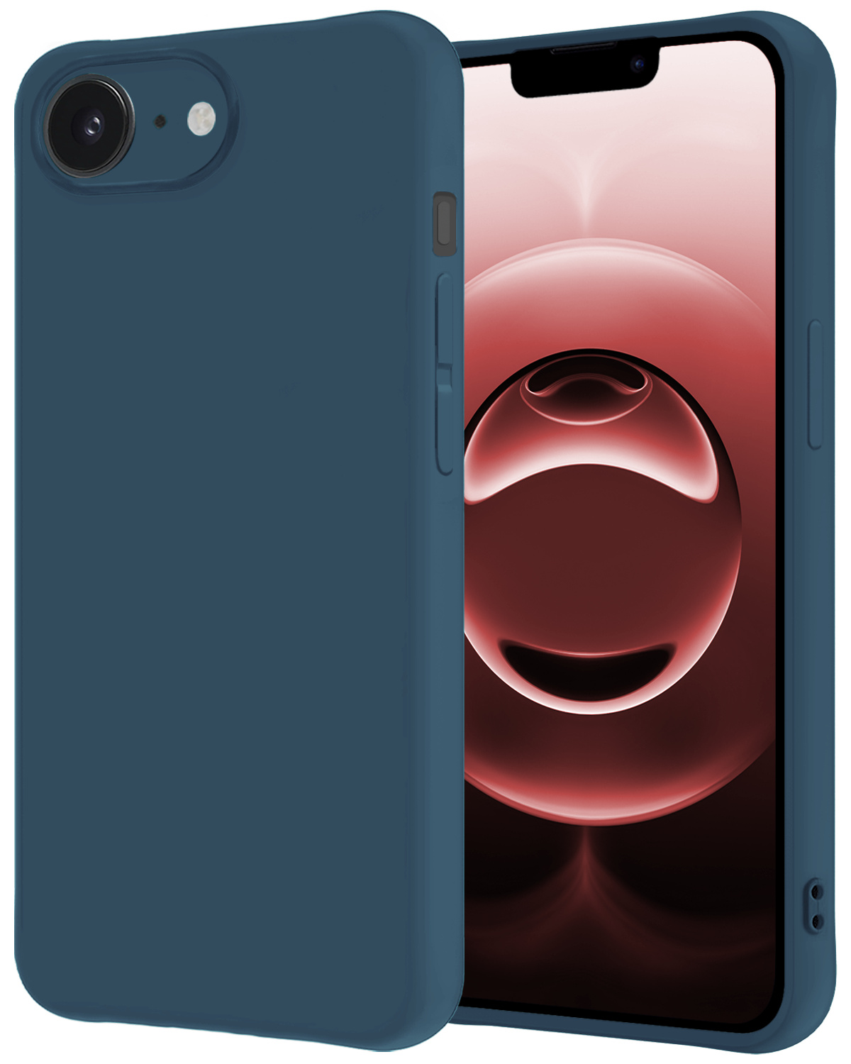 NoXx NoXx iPhone 16E Hoesje Siliconen - Donkerblauw