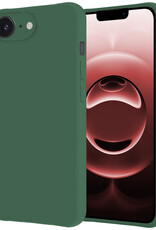 NoXx NoXx iPhone 16E Hoesje Siliconen - Donkergroen