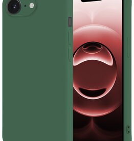 NoXx NoXx iPhone 16E Hoesje Siliconen - Donkergroen