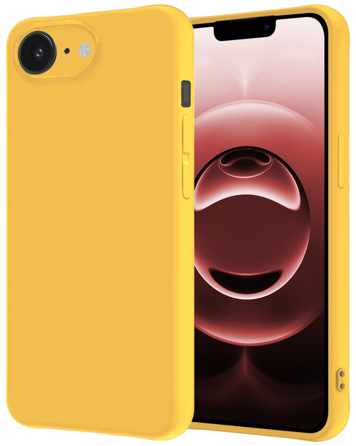 NoXx NoXx iPhone 16E Hoesje Siliconen - Geel