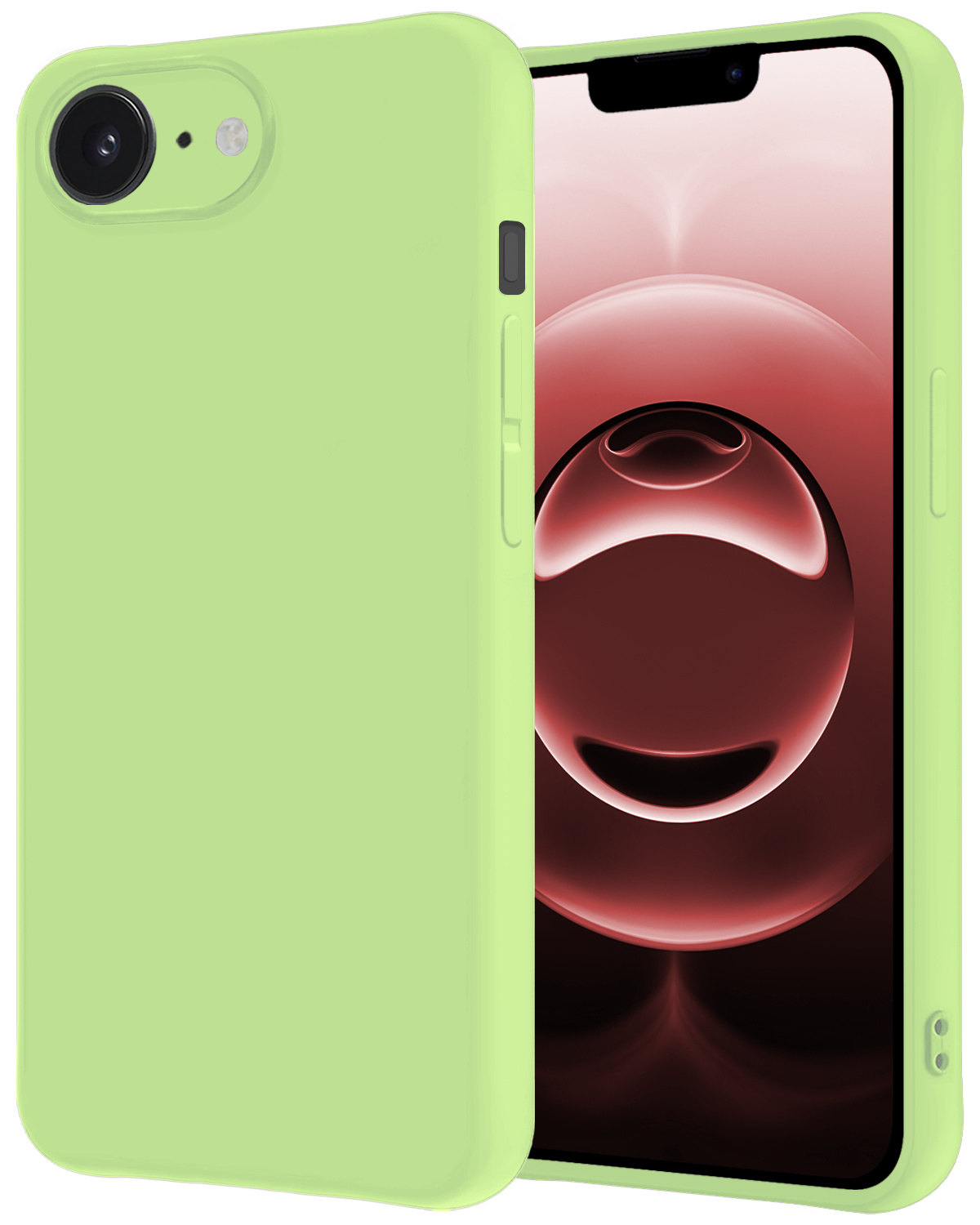 NoXx NoXx iPhone 16E Hoesje Siliconen - Groen