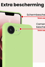 NoXx NoXx iPhone 16E Hoesje Siliconen - Groen