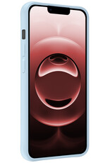 NoXx NoXx iPhone 16E Hoesje Siliconen - Lichtblauw