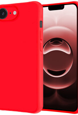 NoXx NoXx iPhone 16E Hoesje Siliconen - Rood
