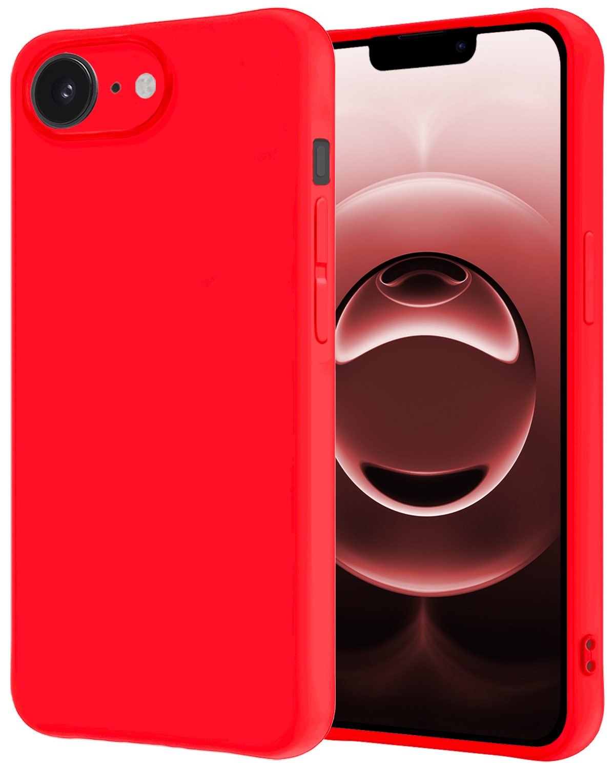 NoXx NoXx iPhone 16E Hoesje Siliconen - Rood