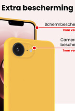 NoXx NoXx iPhone 16E Hoesje Siliconen - Geel - 2 PACK