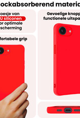 NoXx NoXx iPhone 16E Hoesje Siliconen - Rood - 2 PACK