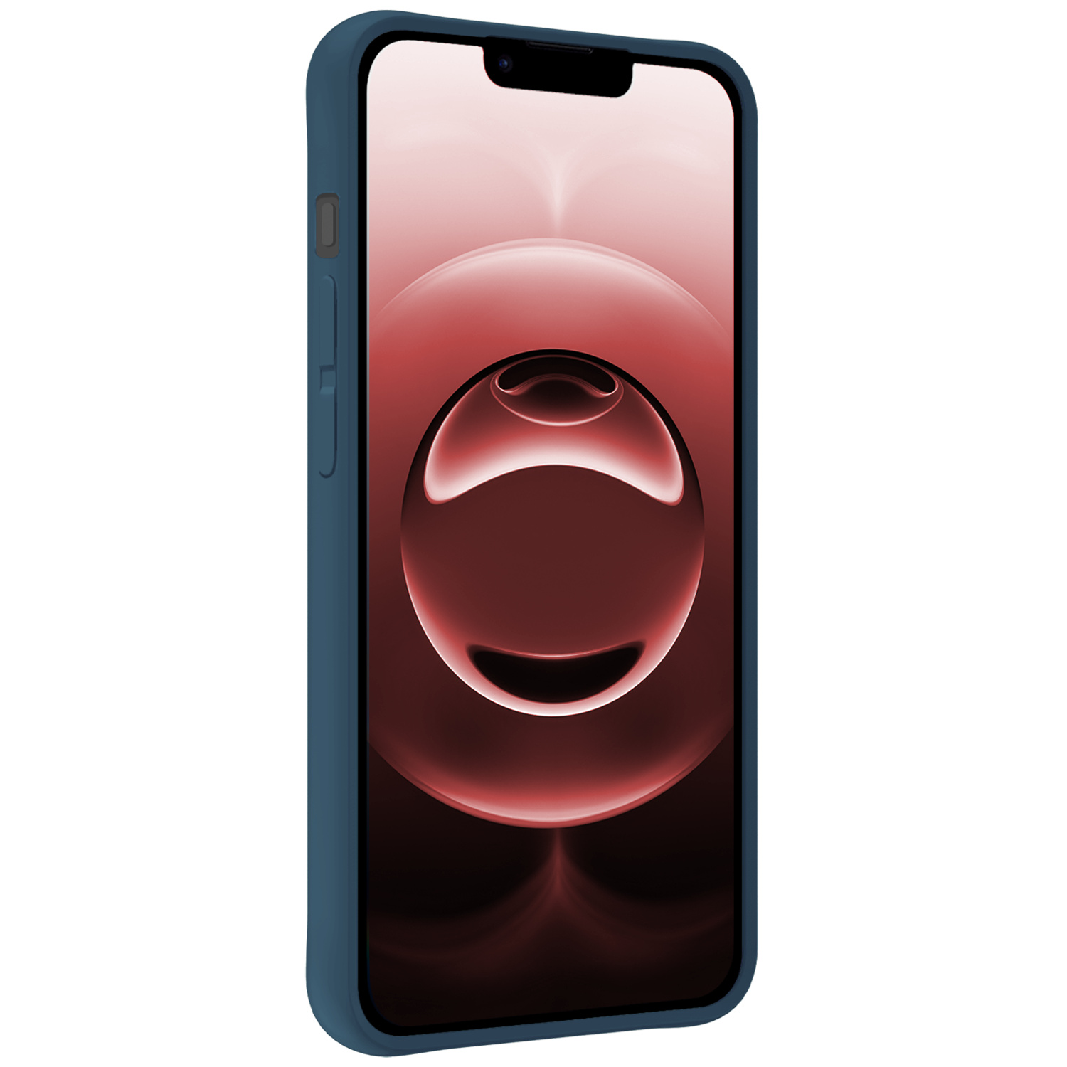 NoXx NoXx iPhone 16E Hoesje Siliconen Met Screenprotector Met Dichte Notch - Donkerblauw