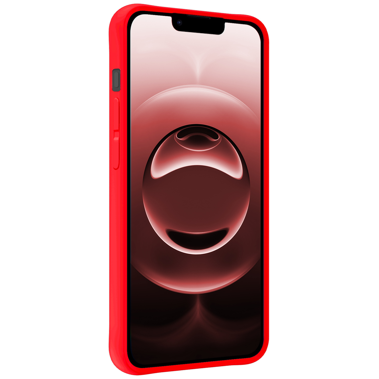 NoXx NoXx iPhone 16E Hoesje Siliconen Met Screenprotector Met Dichte Notch - Rood