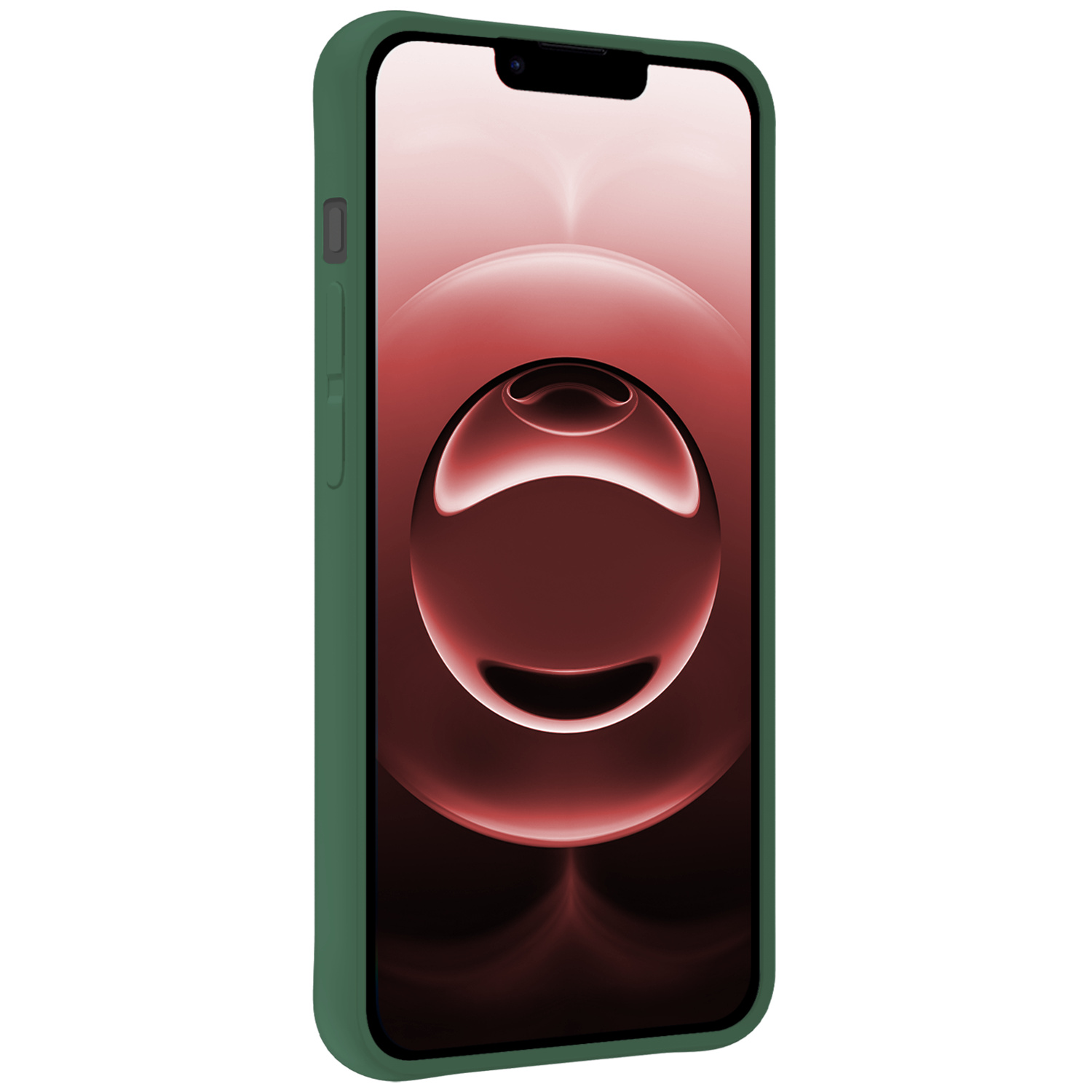 NoXx NoXx iPhone 16E Hoesje Siliconen Met 2x Screenprotector Met Dichte Notch - Donkergroen