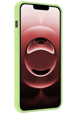 NoXx NoXx iPhone 16E Hoesje Siliconen Met 2x Screenprotector Met Dichte Notch - Groen