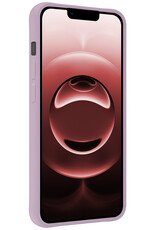 NoXx NoXx iPhone 16E Hoesje Siliconen Met 2x Screenprotector Met Dichte Notch - Lila