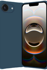 Nomfy Nomfy iPhone 16E Hoesje Siliconen - Donkerblauw