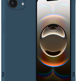 Nomfy Nomfy iPhone 16E Hoesje Siliconen - Donkerblauw