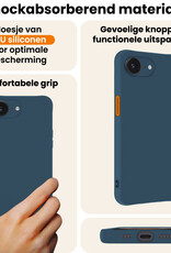 Nomfy Nomfy iPhone 16E Hoesje Siliconen - Donkerblauw