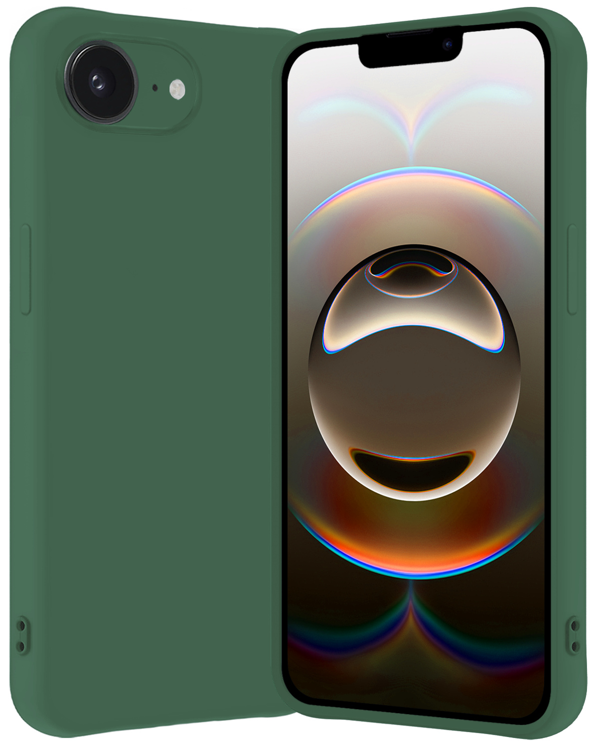 Nomfy Nomfy iPhone 16E Hoesje Siliconen - Donkergroen