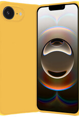 Nomfy Nomfy iPhone 16E Hoesje Siliconen - Geel