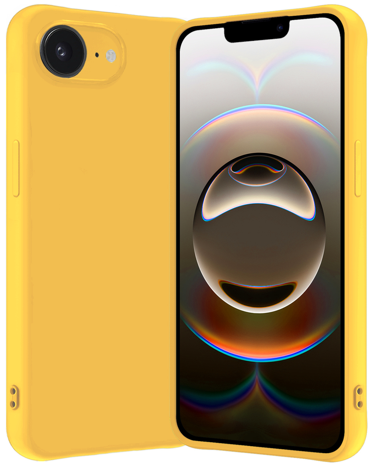 Nomfy Nomfy iPhone 16E Hoesje Siliconen - Geel