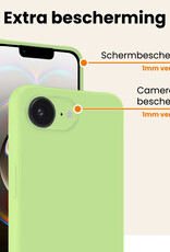 Nomfy Nomfy iPhone 16E Hoesje Siliconen - Groen