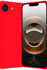 Nomfy Nomfy iPhone 16E Hoesje Siliconen - Rood