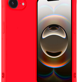 Nomfy Nomfy iPhone 16E Hoesje Siliconen - Rood